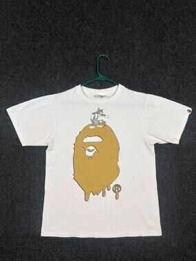 BAPE A Bathing Ape x Tom and Jerry Graphic T Shirt White Men's Size S